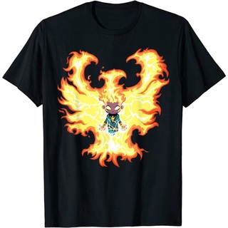 █♬♫♪♩ Marvelเสื้อยืดลำลอง Marvel X-Men Phoenix Firebird Cartoon T-Shirt Marvel Round neck T-shirt