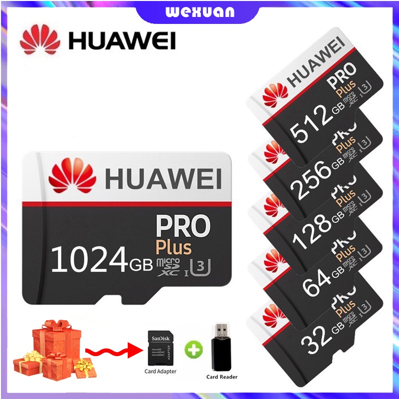 ภาพหน้าปกสินค้าการ์ดหน่วยความจํา Micro SD HUAWEI 100MB S Class 10 32GB 256GB 512GB 1024GB TF