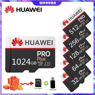 สินค้า การ์ดหน่วยความจํา Micro SD HUAWEI 100MB S Class 10 32GB 256GB 512GB 1024GB TF