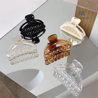 Korean Acrylic Women Hair Claws Crab Clamps Charm Solid Color Lady Hair Clips Hairdress Hair Styling Tool