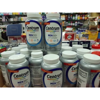 CENTRUM SILVER MEN 50+ เซนทรัมวิตามินรวมสำหรับชายวัยกลางคนและผู้สูงอายุ อายุ 50+ 275 เม็ด