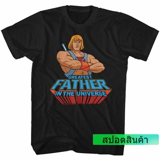 เสื้อยืดคอกลม ผ้าฝ้าย พิมพ์ลายกราฟิก Masters Of The Universe Piu Grande Papa American สําหรับผู้ชาย