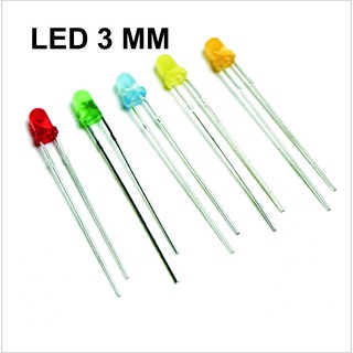 หลอด LED 3mm สีต่างๆ,หลอดไฟแอลอีดี 3 มิล สีต่างๆ