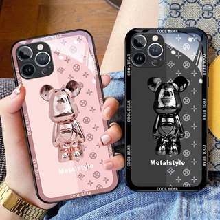 เคสโทรศัพท์มือถือแบบแก้วแข็ง ลายหมี 3D สําหรับ Samsung Galaxy A50 A50S A70 A20 A10 A20E A10E A10S A20S A60 A70S A70E A80