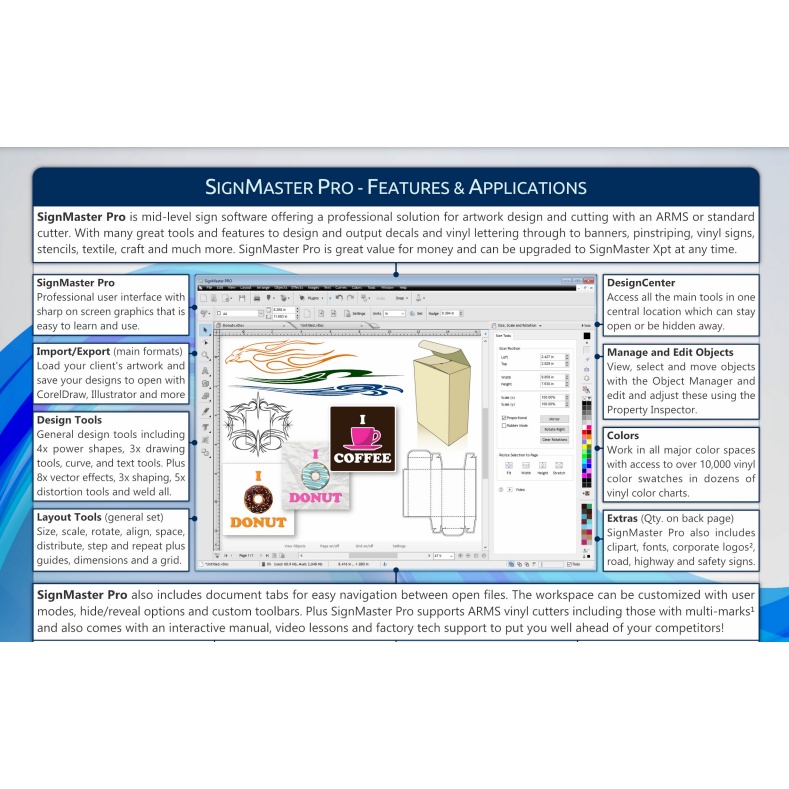 โปรแกรม Signmaster ลิขสิทธิ์แท้ สำหรับตัดสติ๊กเกอร์ ไดคัท แกะสลัก ไวนิล ...