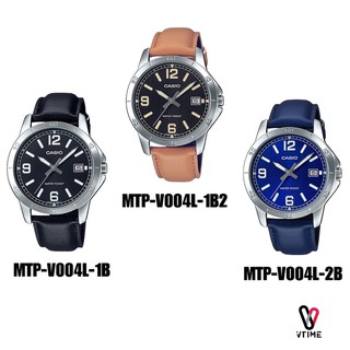 ภาพหน้าปกสินค้านาฬิกา CASIO สายหนังสำหรับผู้ชาย รุ่น MTP-V004L-1B//MTP-V004L-1B2//MTP-V004L-2B ที่เกี่ยวข้อง
