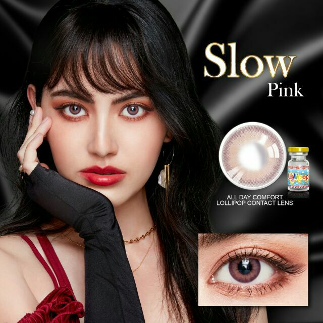 ภาพหน้าปกสินค้าSlow Pink คอนแทคเลนส์สายตา 0.00 ถึง -6.00 จากร้าน tiphawanenjoy_123 บน Shopee