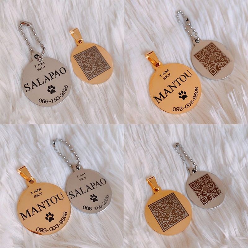 ภาพหน้าปกสินค้าDog tag Cat tag Pet ️สลักชื่อฟรี ป้ายชื่อสุนัข ป้ายชื่อแมว ป้ายชื่อหมา ป้ายชื่อตกแต่งสัตว์เลี้ยง จากร้าน kevinanin บน Shopee