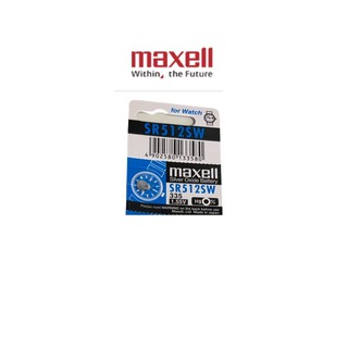 ถ่านนาฬิกา ถ่านกระดุม Maxell SR512SW (335) Silver Oxide Battery (1.55V) เเพคละ 1 เม็ด (Made in JAPAN)