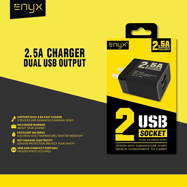 ส่งฟรีต้องใช้โค้ด-enyx-ea-06-adapter-2-5a-smarter-2-usb