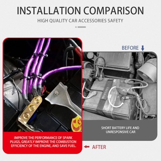 JDMGRAM Universal รถ GROUND CABLE 5 จุด Auto Grounding Earth ชุดสายไฟ ...