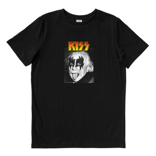 เสื้อยืดโอเวอร์ไซส์Kiss - EINSTEIN สีดํา | เสื้อยืด พิมพ์ลายวงดนตรี | เพลงเมอร์ช | Unisex | วงดนตรี MERCH | เสื้อยืด พิม