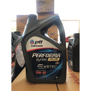 สินค้า Ptt Performa semi-synthetic โฉมใหม่ performa syntec plus evotec 10w-40 ขนาด 4 ลิตร