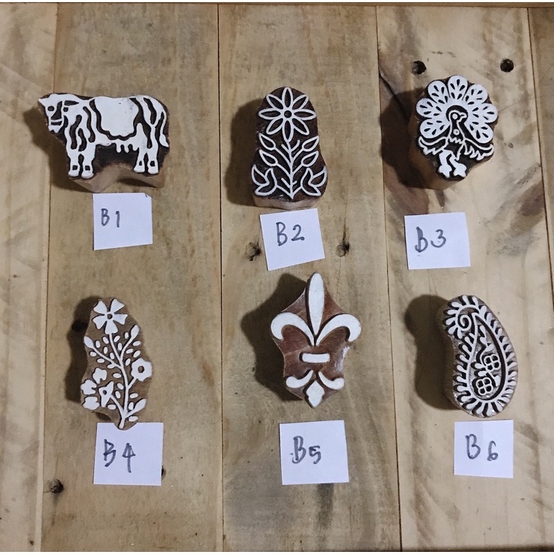 Woodblock stamp India ขนาด 3x5cm Shopee Thailand