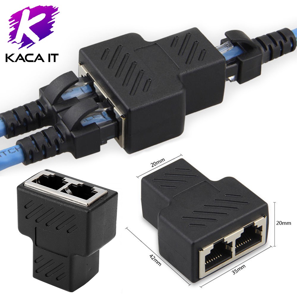 ภาพหน้าปกสินค้าหัวต่อแยกสายแลน ออกเป็น 2 เส้น(ใช้ได้ทีละเส้น) RJ45 Cat6 Cat5e Splitter 1 to 2 Way LAN Network Ethernet Adapter จากร้าน kachaitshop บน Shopee