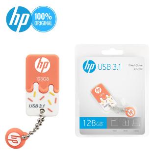 สินค้า hp แฟลชไดรฟ์ usb 3.0 ชนิดซิลิโคน รูปทรงไอศกรีม สีส้ม ความจุ 32 gb 64gb 128 gb usb 3.1