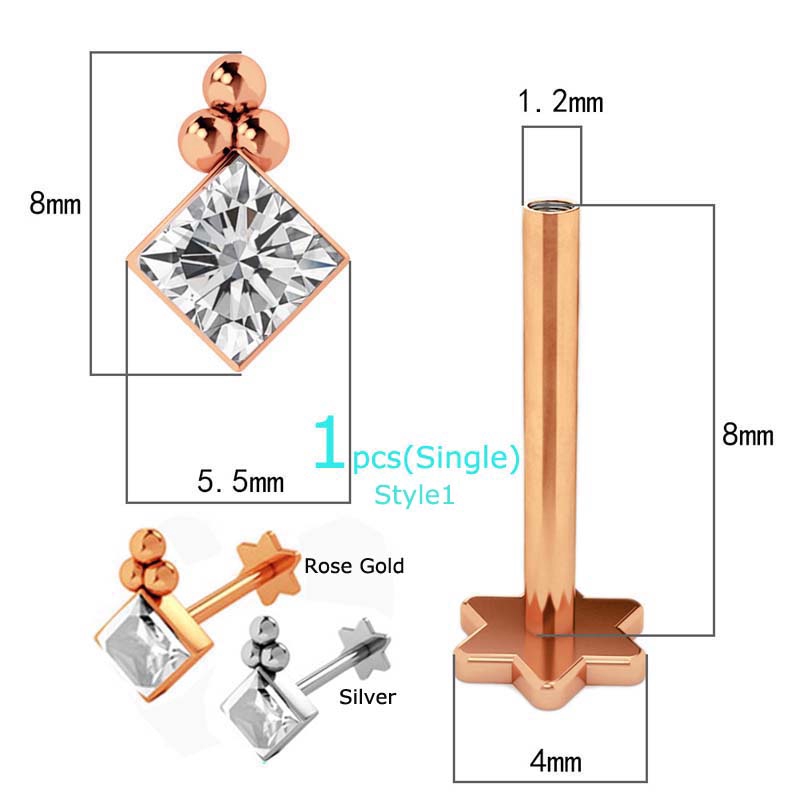 ต่างหูสแตนเลสเจาะร่างกาย-tragus-16-gage-1-ชิ้น