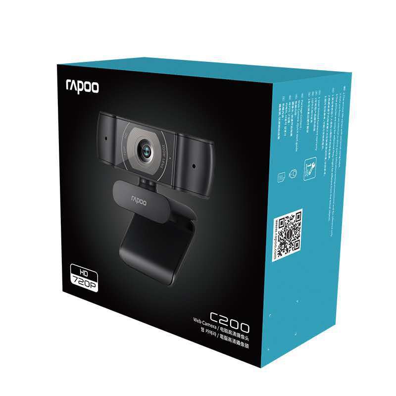 rapoo-c200-webcam-full-hd-720p-กล้องเว็บแคม-black