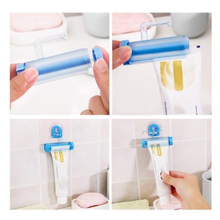 Sucker Hanging Rolling Tube Toothpaste Squeezer Facial Cleanser Dispenser