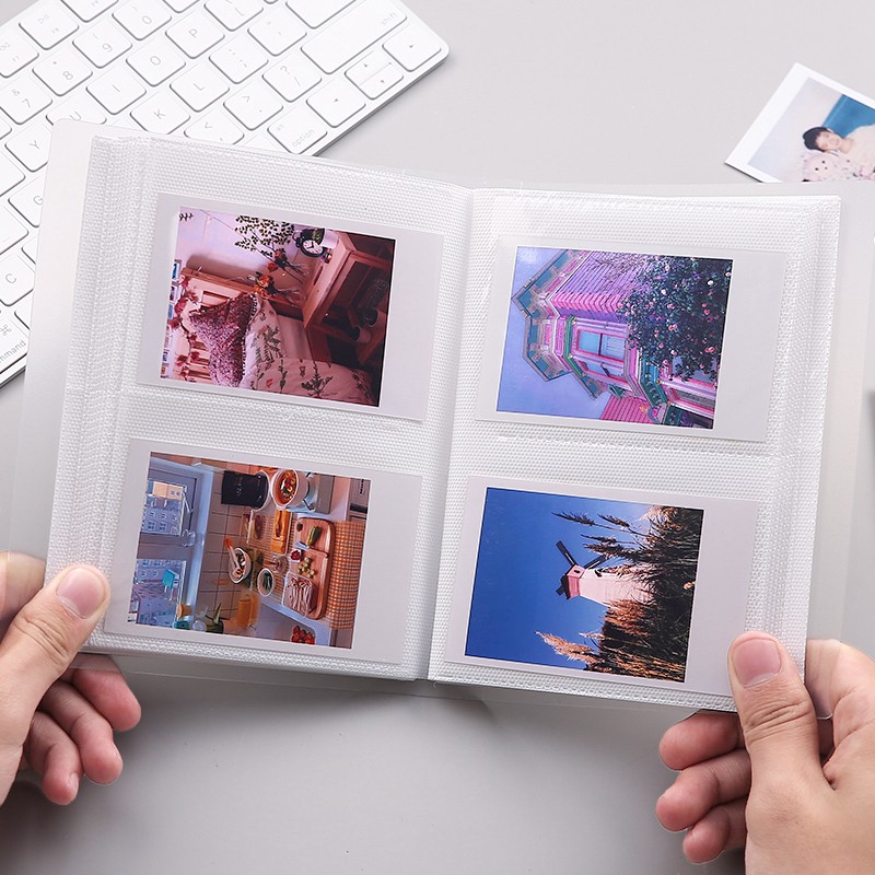 ins-อัลบั้มรูปภาพ-ขนาดเล็ก-ที่เก็บหนังสือ-ที่ใส่รูปภาพ-แบบใส-เรียบง่าย