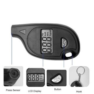 เครื่องวัดลมยาง ดิจิตอล ที่วัดลมยาง ที่เติมลมยางรถยนต์ Tire Pressure Gauge Digital Pressure Gaugese (สีดำ)