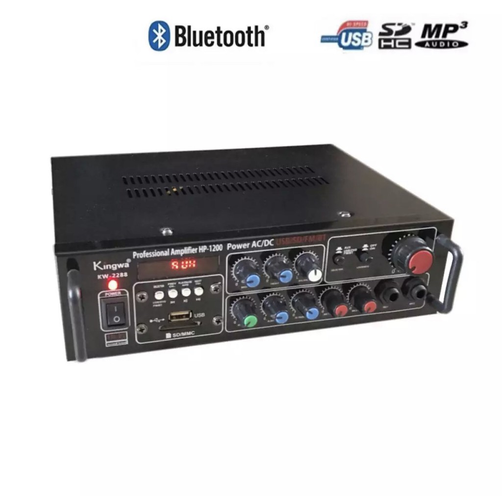 เครื่องขยายเสียง-professional-amplifier-kw-2288-hp-1200-power-ac-dc-80wx2-rms-bluetooth-เล่นusb-mp3-sdcard-2ไมโครโฟน