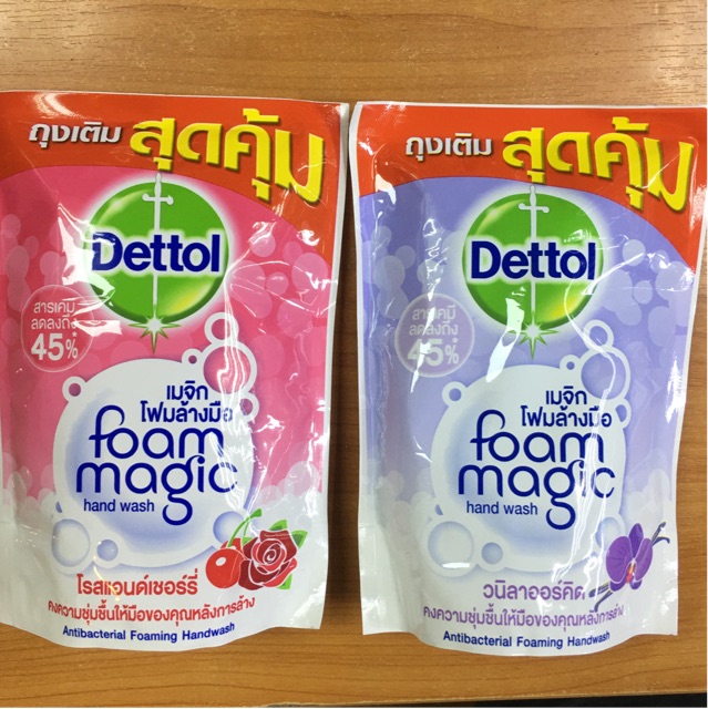 ภาพหน้าปกสินค้า(พร้อมส่ง)เมจิกโฟมล้างมือ เดทตอล foam magic hand wash 200ml.กลิ่นวนิลาออร์คิดและกลิ่นโรสแอนด์เชอร์รี่ จากร้าน alaskalov บน Shopee