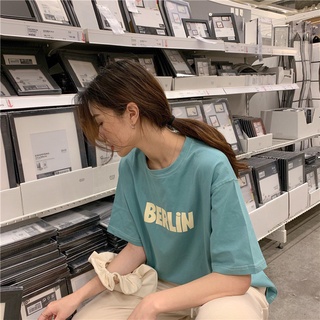 ภาพขนาดย่อของภาพหน้าปกสินค้าSweet เสื้อยืด BERLIN สไตส์เกาหลี เสื้อยืดงานดี สีสวย เนื้อผ้าดี ลายสกีน BE570 จากร้าน sweetshop10 บน Shopee