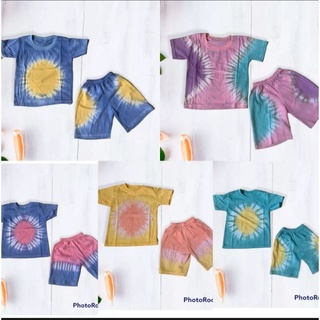 เสื้อยืด ลาย TIE DYE สีย้อม สําหรับเด็ก อายุ 1 ปี 2 ปี 3 ปี 4 ปี 5 ปี 6 ปี 7 ปี ปี