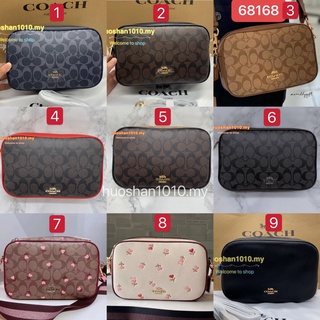 Outlet ส่วนลด🌈 COACH 68168 68167 C3239 C2835 39856 ลายคลาสสิก ซิปคู่/กระเป๋าสะพายข้างผู้หญิง/กระเป๋าสะพายข้างหนัง