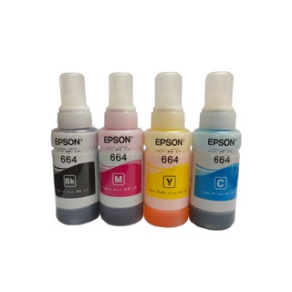 ภาพหน้าปกสินค้าหมึกเติม Epson 664 Bk C M Y แบบไม่มีกล่อง ของแท้ L110/ 120/ 200/ 210/ 220/ 300/ 310/ 350/ 355/ 360/ 365/ 380 BK/C/M/Y ซึ่งคุณอาจชอบสินค้านี้