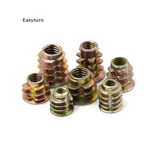 Easyturn 50Pcs M4 M5 M6 Zinc Hex Drive Head Screw Insert Nut Threaded For Wood TH