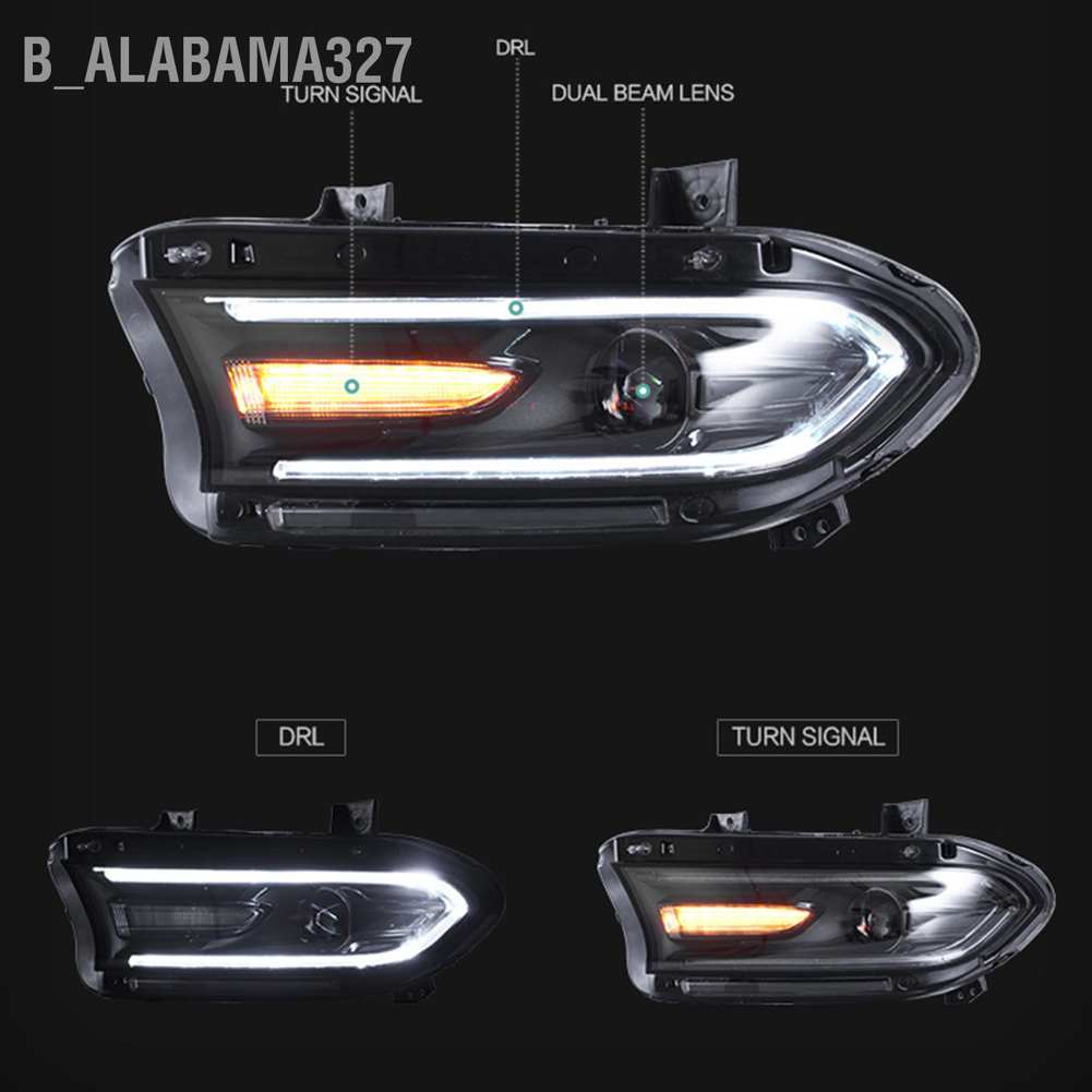 b-alabama327-vland-ไฟหน้า-led-เลนส์ใส-สําหรับ-dodge-charger-2015-2020-lhd