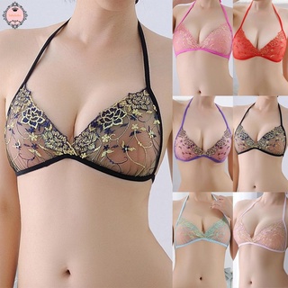 Womens Sexy Lace Bra Ultra-thin Sheer Unlined Bralette Bodydoll Sleep Lingerie