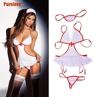 (Purelove) เครื่องแต่งกายคอสเพลย์ ชุดหมอ พยาบาล ชุดชั้นใน ชุดแฟนซี เซ็กซี่ สําหรับฮาโลวีน