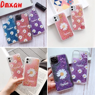 Xiaomi Redmi Note 10 9 Pro Power K40 9A 9C 4G 5G Phone Case Daisy Quicksand Liquid Glitter Bling Cartoon Clear Back Cover