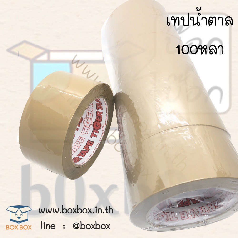 boxboxshop-opp-tape-เทป-ติดกล่อง-100-หลา-6ม้วน