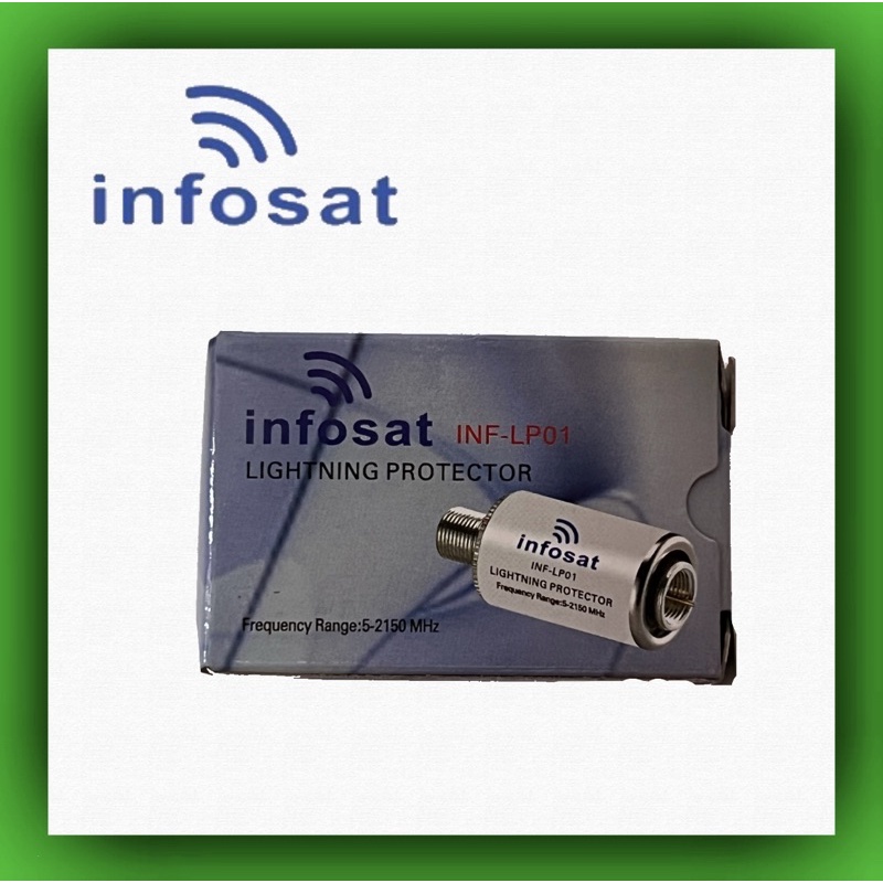 ตัวกันฟ้าผ่า-ยี่ห้อ-infosat-ใช้ได้ทั้งระบบจานดาวเทียม-และ-ระบบเสาอากาศ-digital-tv