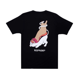 เสื้อยืดผ้าฝ้ายพิมพ์ลายคลาสสิกเสื้อยืด Ripndip Nermboutins