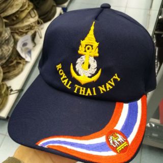 หมวก Royal Thai Navy สีกรมท่า ปักลายสวยงาม ของแท้จากทหารเรือ