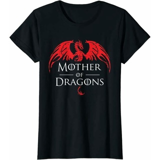 เสื้อยืด แบบนิ่ม พิมพ์ลายกราฟฟิค Mother Of Dragons สําหรับแม่ และเด็ก
