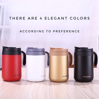 Coffee vacuum mug แก้วน้ำสแตนเลสเก็บอุหภูมิมีหูจับ