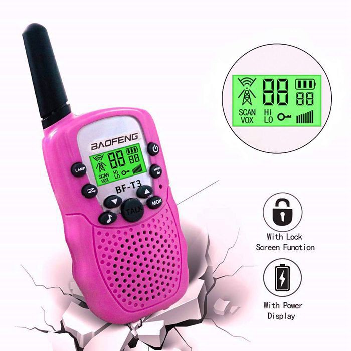 2pcs-hotsale-children-mini-kids-uhf-walkie-talkie-bf-t3-baofeng-frs-two-way-radio-comunicador-pink-2443