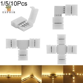 Espoir คัปเปลอร์เชื่อมต่อ แบบคลิปหนีบ 4 Pin 10 มม. สําหรับสายไฟ LED RGB 5050