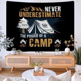 ผ้าแขวนผนัง Camping Style ขนาด 130*150 cm. ผ้าแต่งเต็นท์ ผ้าปูแคมปิ้ง ผ้าแปะผนัง