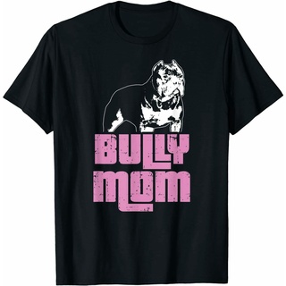 ราคาถูกAmerican Bully Bully Mom Dog Owner t Shirt Black Pink s 6xl Gift Funny Cute Tee S-5XL