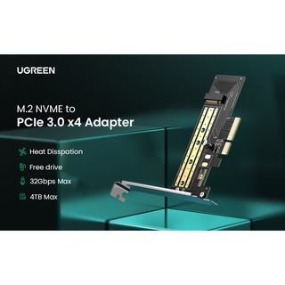 ภาพหน้าปกสินค้าUGREEN(70503,30715) M.2 NVMe to PCI Express 3.0 x4 x8 x16 Adapter Card, Support M Key Solid State ที่เกี่ยวข้อง