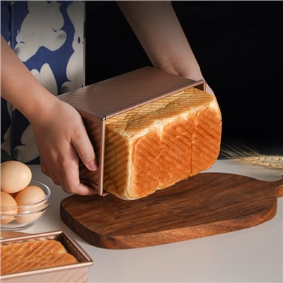 cake-gold-black-home-air-fryer-nonstick-baking-pan-with-lid-ripple-toast-cake-mold-baking-making-box-bread-toast-cook