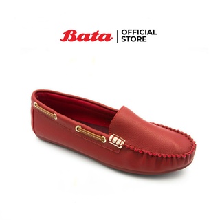 ภาพหน้าปกสินค้า*Best Seller* Bata LADIES\'CASUAL รองเท้าลำลองส้นแบนแฟชั่น MOCCASINE แบบสวม ปิดส้น สีแดง รหัส 5515596 ที่เกี่ยวข้อง