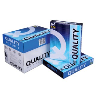 กระดาษถ่ายเอกสาร [Quality] 70g A4 กล่องฟ้า (500 แผ่น) 5 รีม/กล่อง